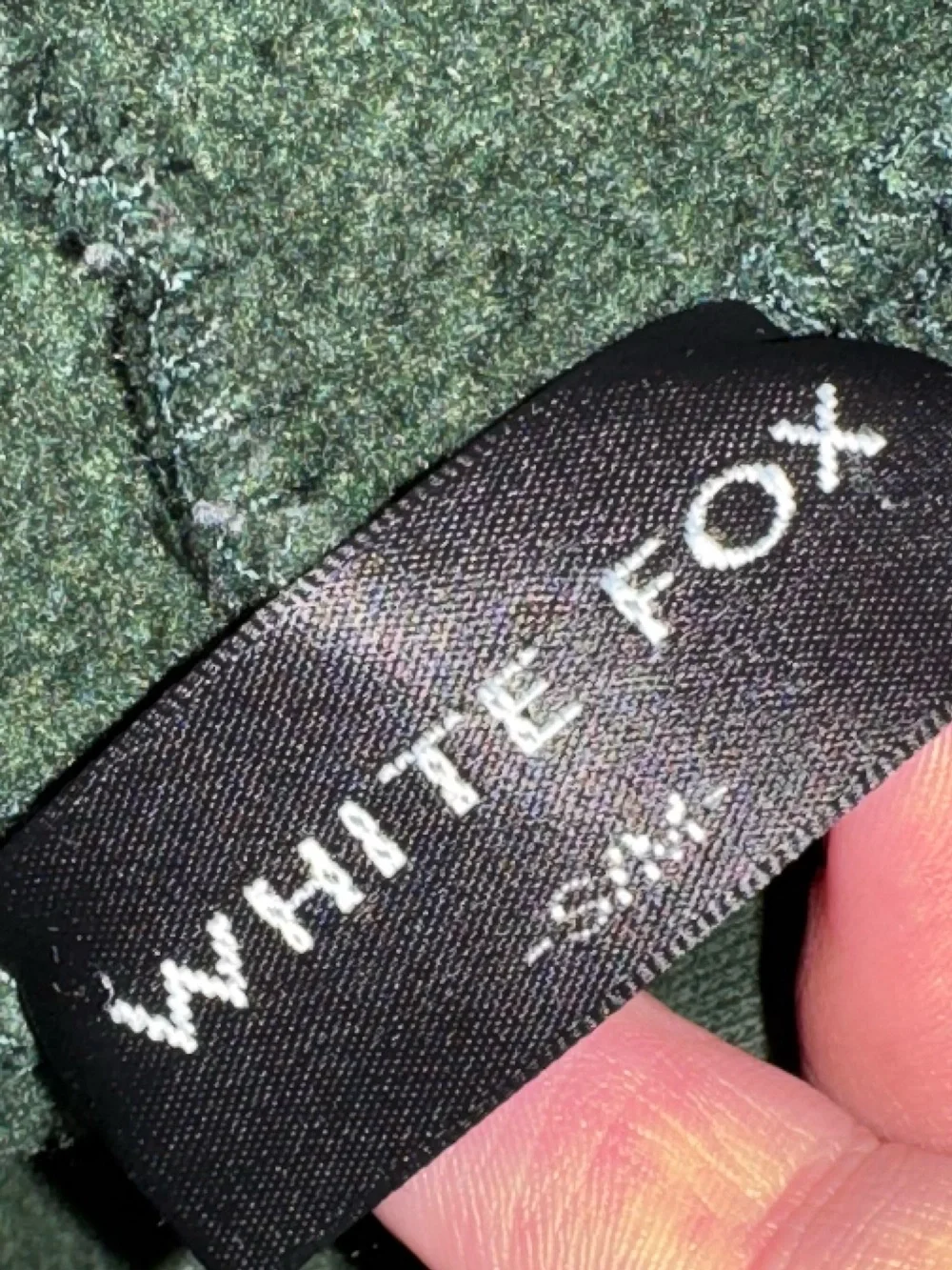 White Fox Forest Green Logo Hoodie sweatshirt hooded sweater - Picture 3 of 3